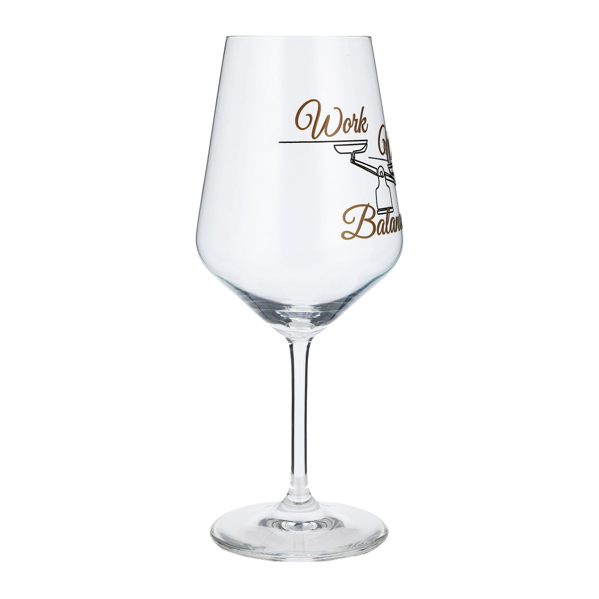 Sipply Wine Glass with "Work Wine Balance" Saying, 0.5 L – View 6