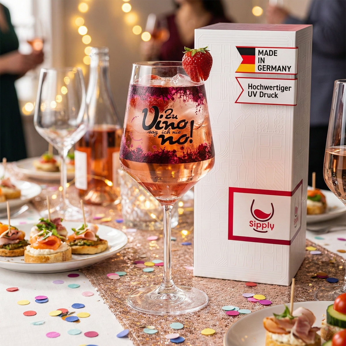 Sipply wine glass with slogan "I never say no to wine!" 0.5 l – View 2