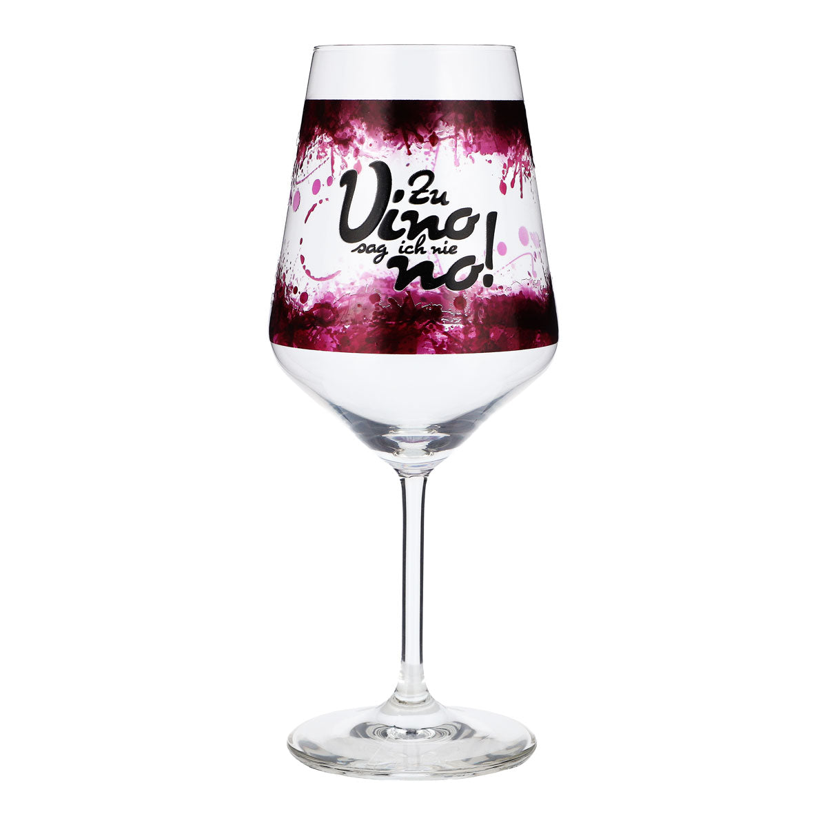 Sipply wine glass with slogan "I never say no to wine!" 0.5 l with transparency effect – View 5