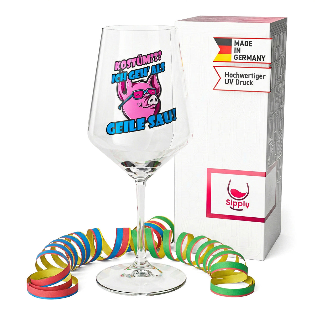Sipply wine glass for Carnival "Geile Sau" 0.5l