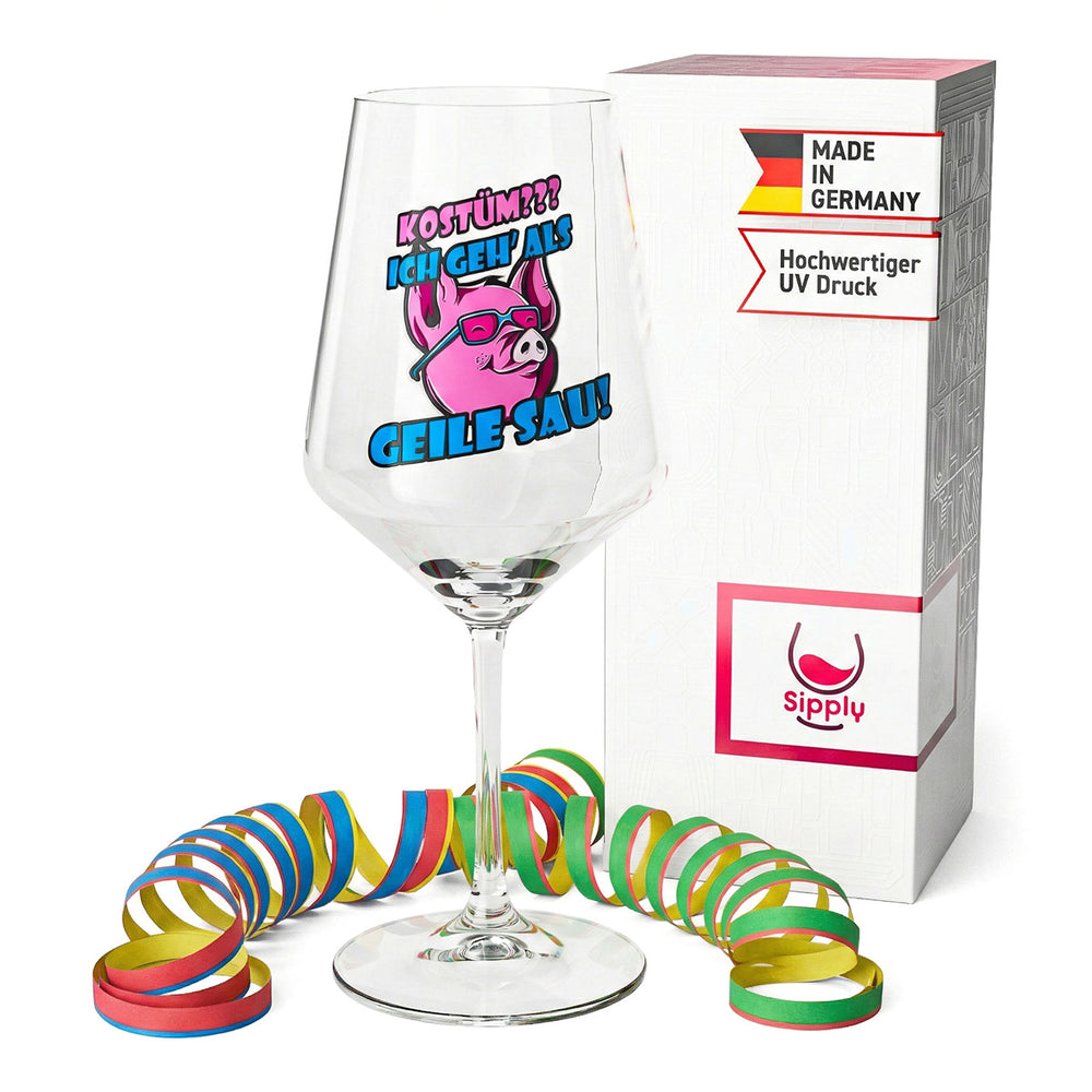 Sipply wine glass for Carnival "Geile Sau" 0.5l