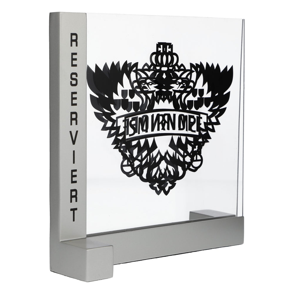 Smirnoff Vodka Acrylic Table Display Card Holder Reserved Metal