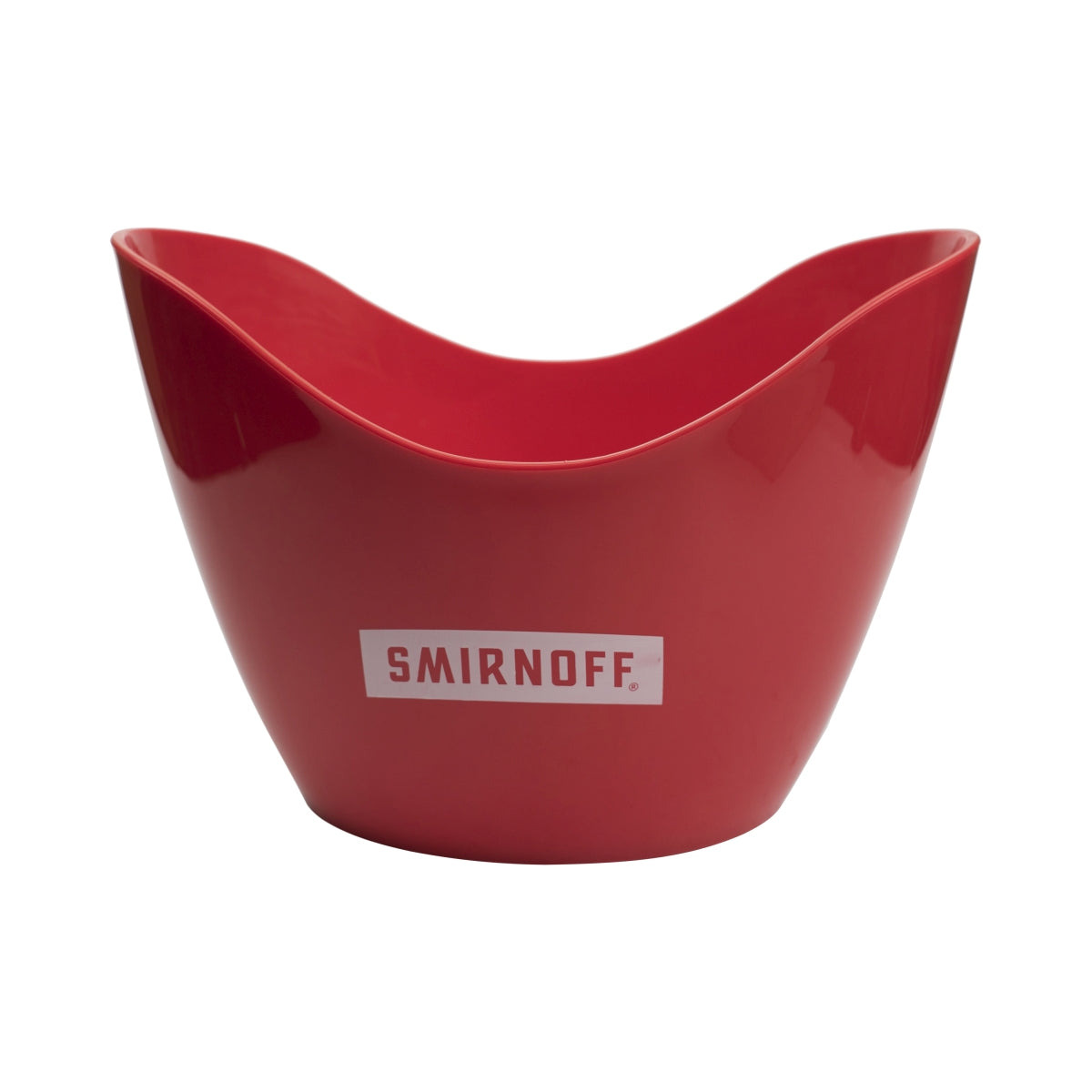 Smirnoff Vodka Bottle Cooler Red Ice Box Cooler Ice Bucket Bar Red White Ice Cubes Home Bar