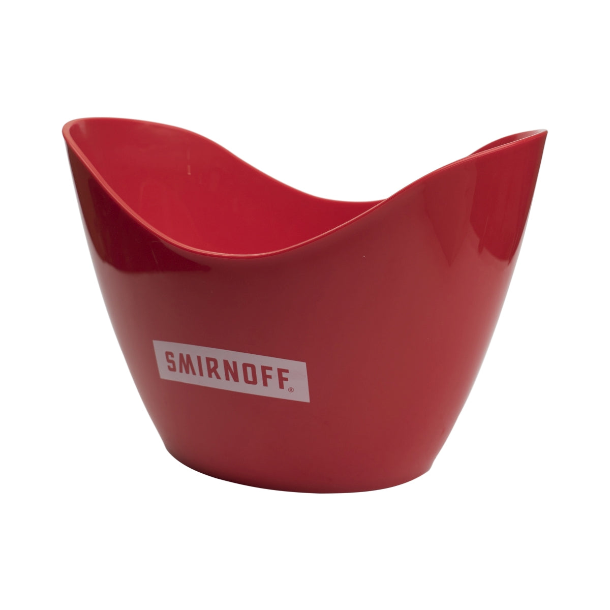 Smirnoff Vodka Bottle Cooler Red Ice Box Cooler Ice Bucket Bar Red White Ice Cubes Home Bar – View 2