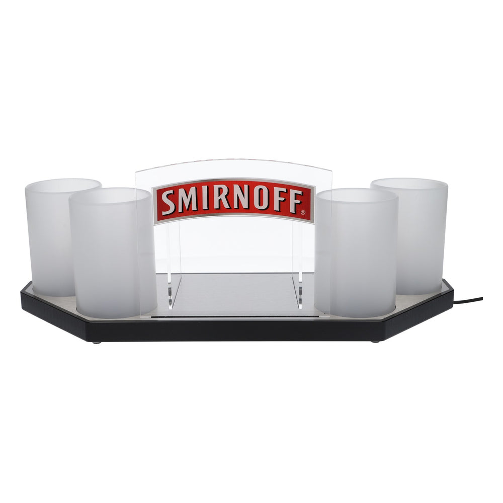 Smirnoff Vodka LED Barcaddy Bar Accessories Display Stand with Red Lettering
