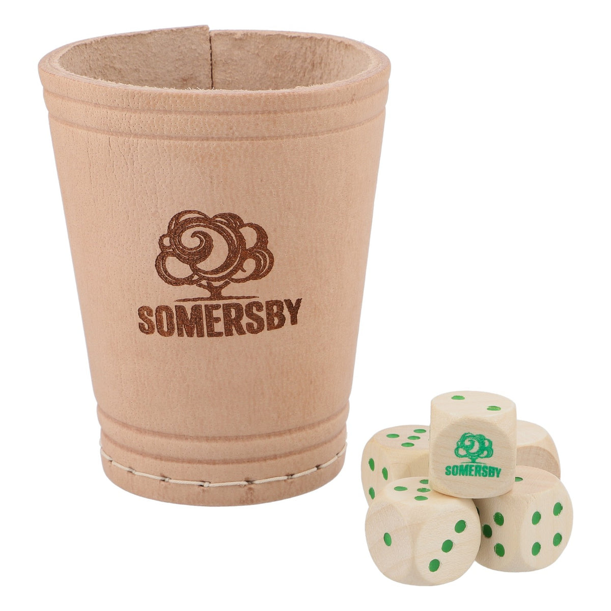 Somersby Cider Dice Game Leather Dice Cup with 5 Dice Game Night