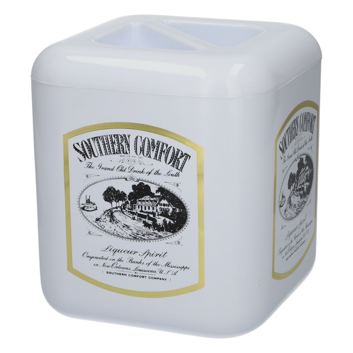 Southern Comfort Whiskey Ice Cube Tray Cooler Ice Box, White Plastic, Bar – View 3
