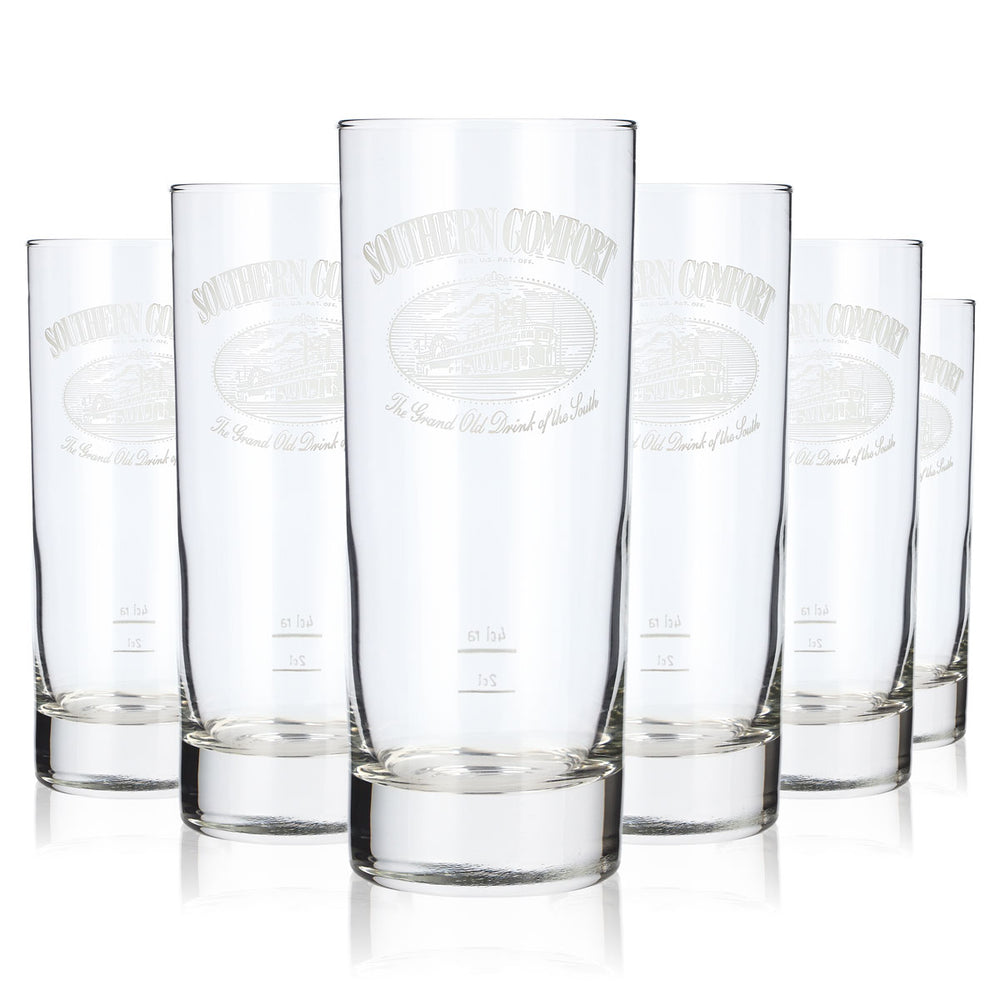 Southern Comfort Whiskey Glass, 0.33 L, White Logo, Whiskey Glass, Tumbler, Old Fashioned