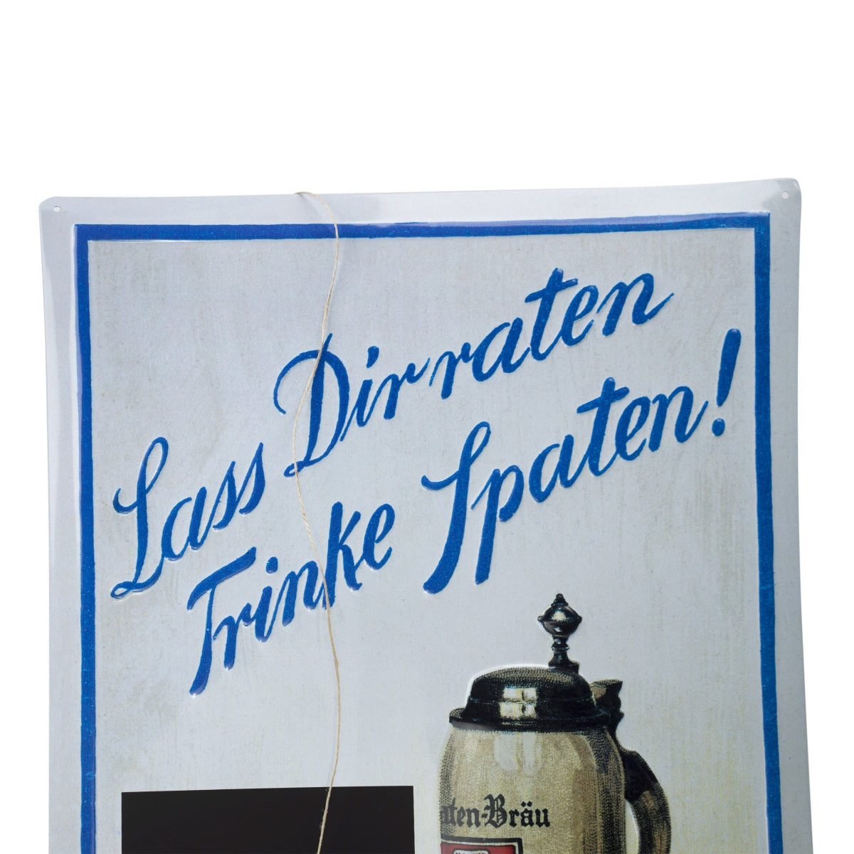 Spaten beer tin sign 60x40 Take our advice, drink Spaten! Enamel look, retro style – View 3