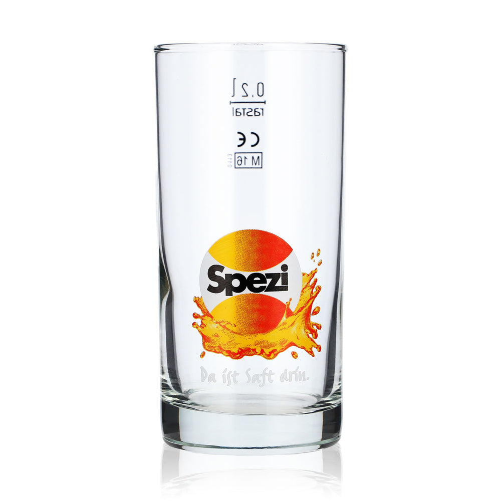 Spezi Soft Drink Glass, 0.2 L Long Drink Glass, "There's Juice In It," Rastal Cocktail Glass, LDG