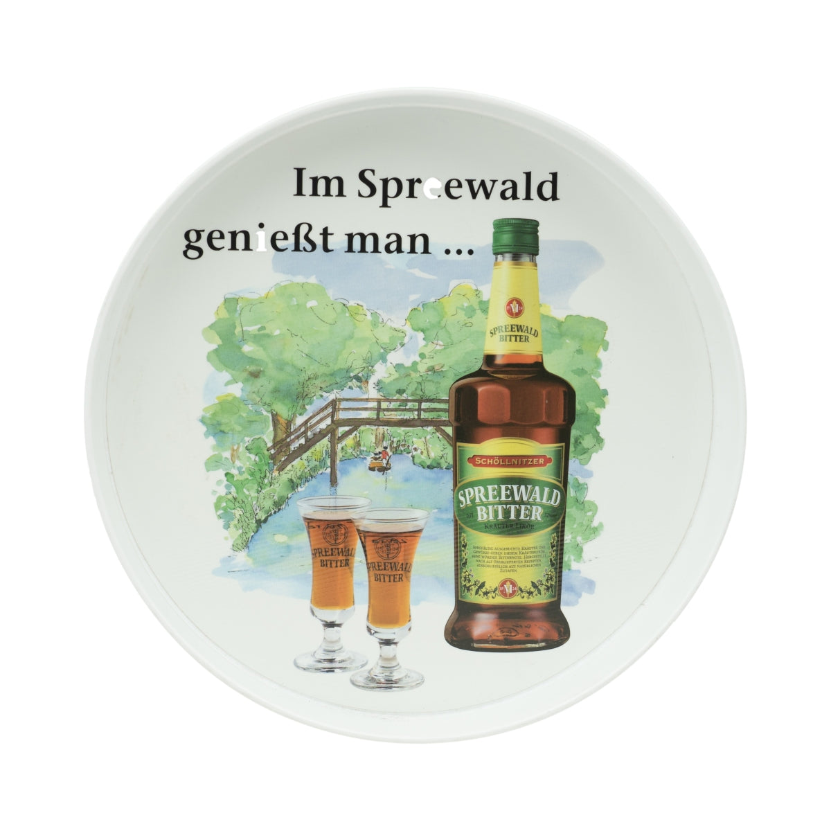 Spreewald Bitter Tray White Waiter Gastro Glasses Serving Tray Anti-Slip