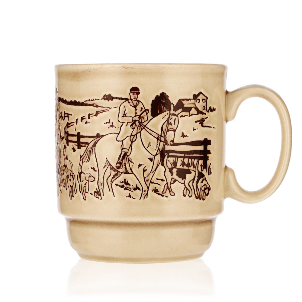Staffordshire glass mug 0.33 l cup Enameled tableware Made in England