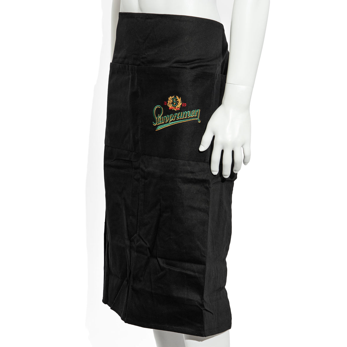 Staropramen Beer Glass Mixed-Fabric Waiter's Apron Bistro Apron, Short, Black – View 4