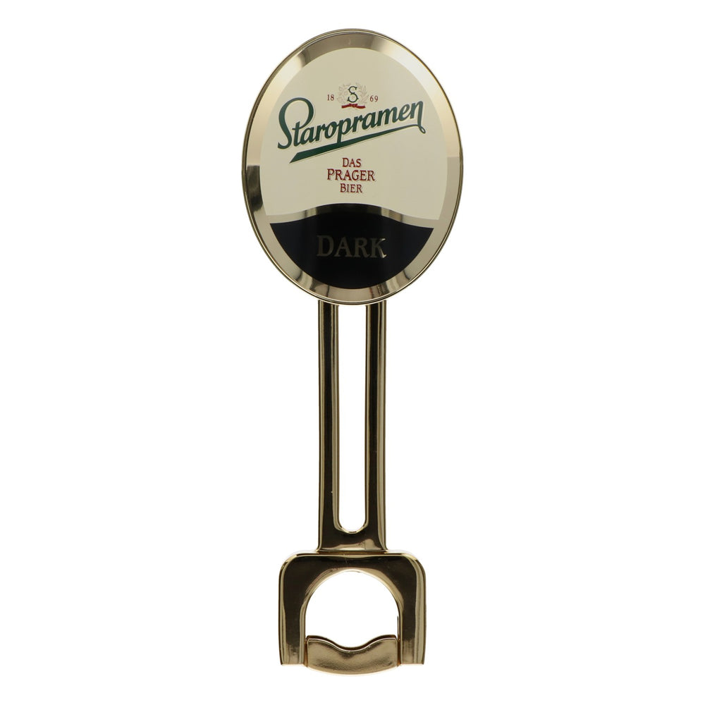 Staropramen Tap Attachment, Dark Beer, Gold, Original Tap Handle, Bar Accessories