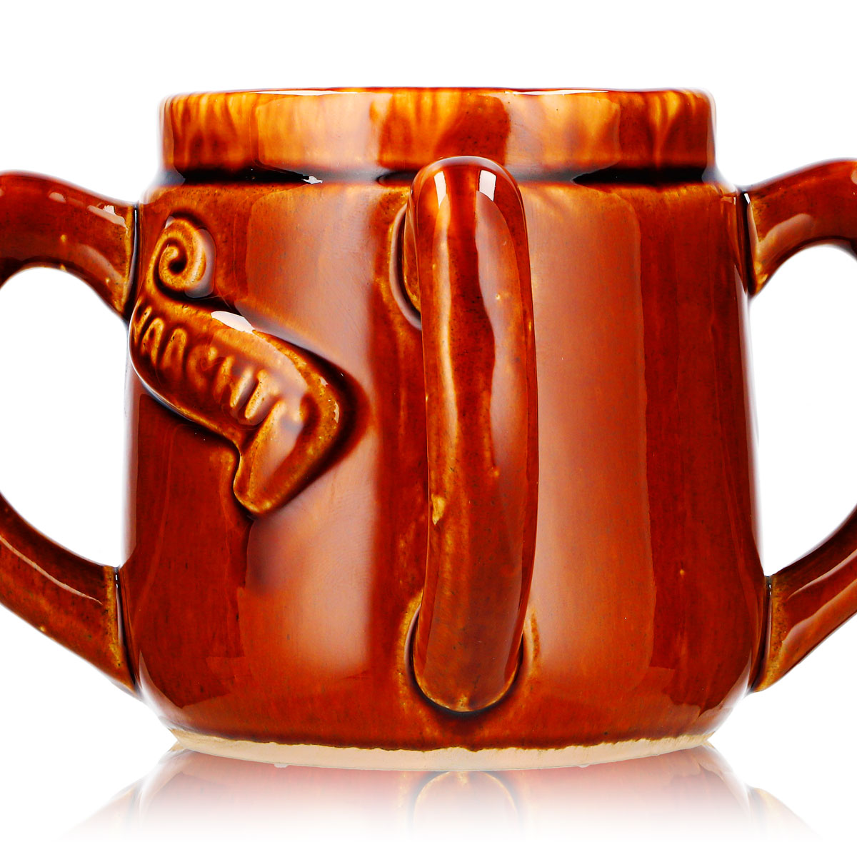 Steinlager Beer Glass Clay Jug Beer Mug 0.43 L Four Handles CRF Stoneware – View 4