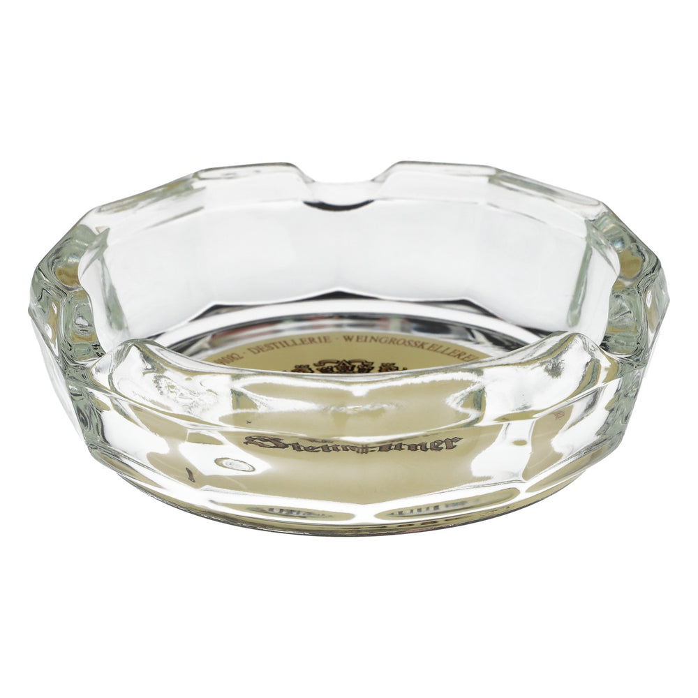 Stettner Beer Glass Ashtray Twelve-sided White Logo Ruhr Crystal