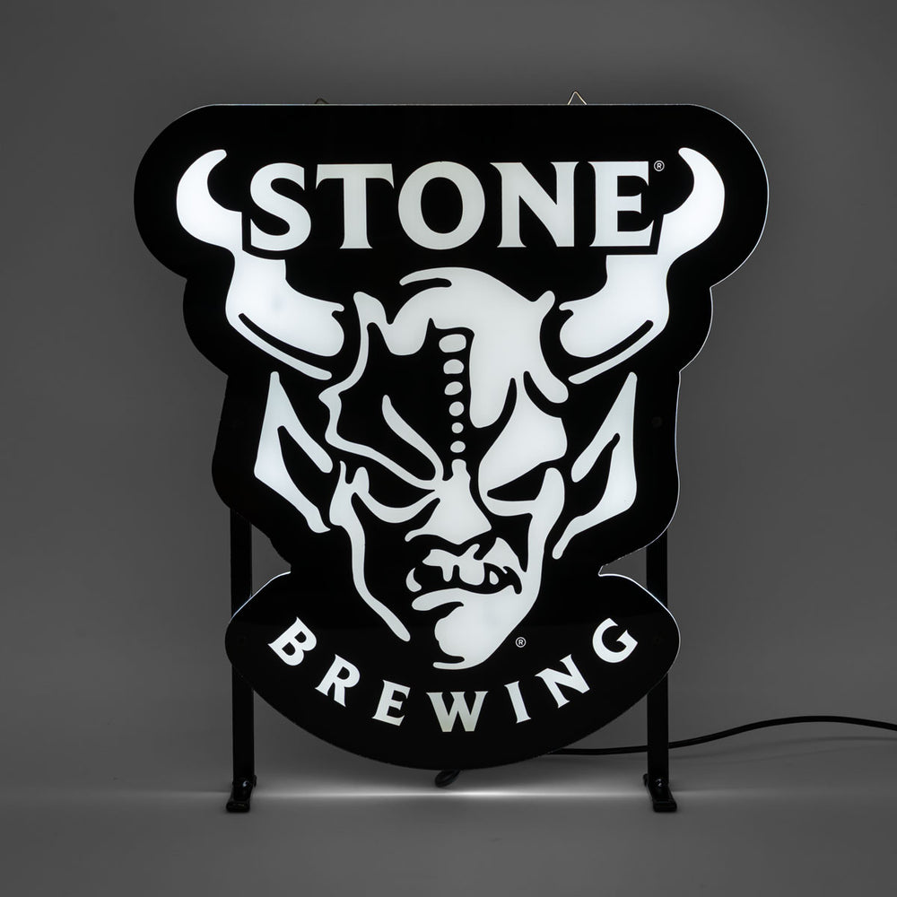 Stone Brewing Beer LED Neon Sign Illuminated Advertising Sign incl. Power Supply 38x41 cm