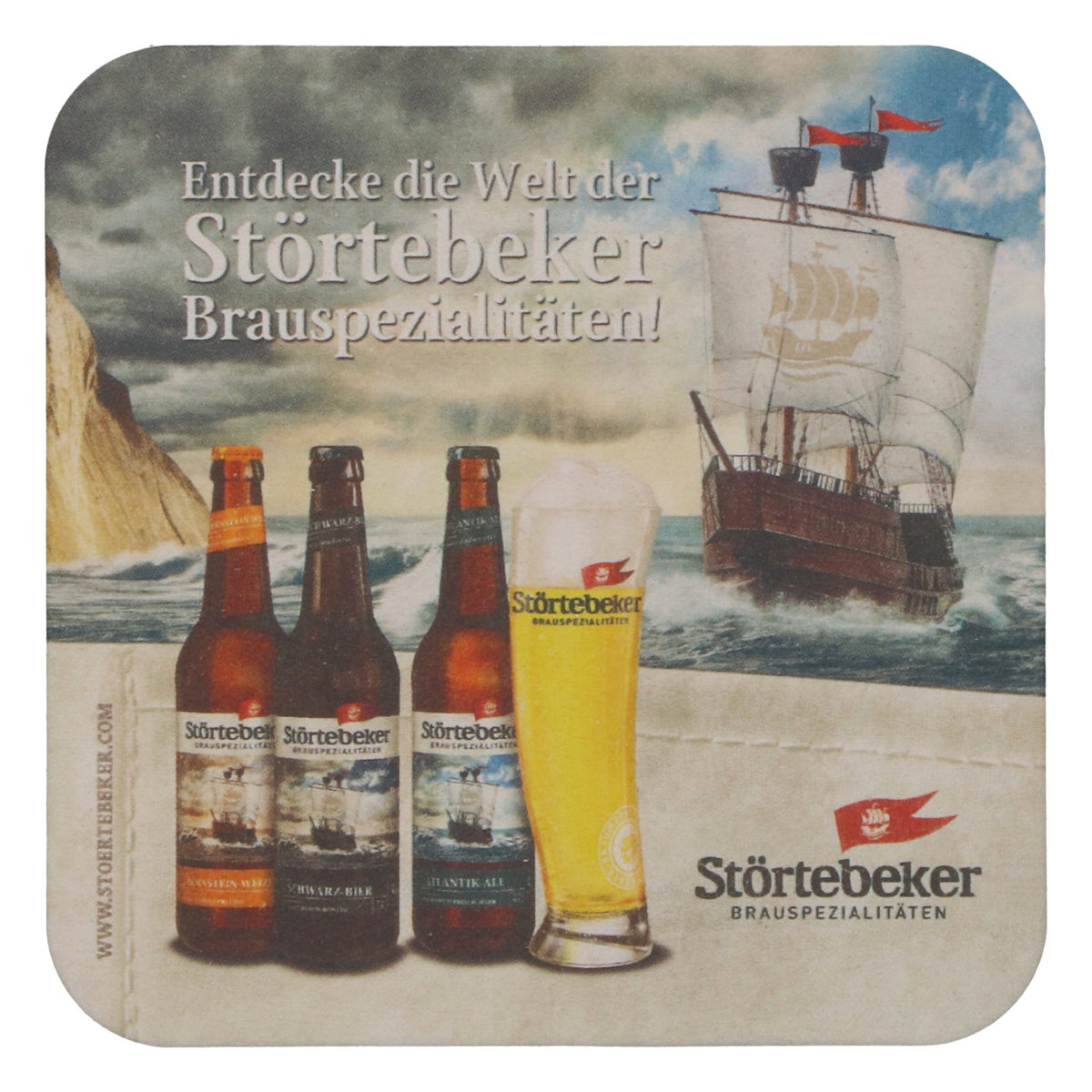 Störtebeker Beer Coasters, Atlantik-Ale, 100-Pack, Beer Coasters, Bar Accessories, New – View 3