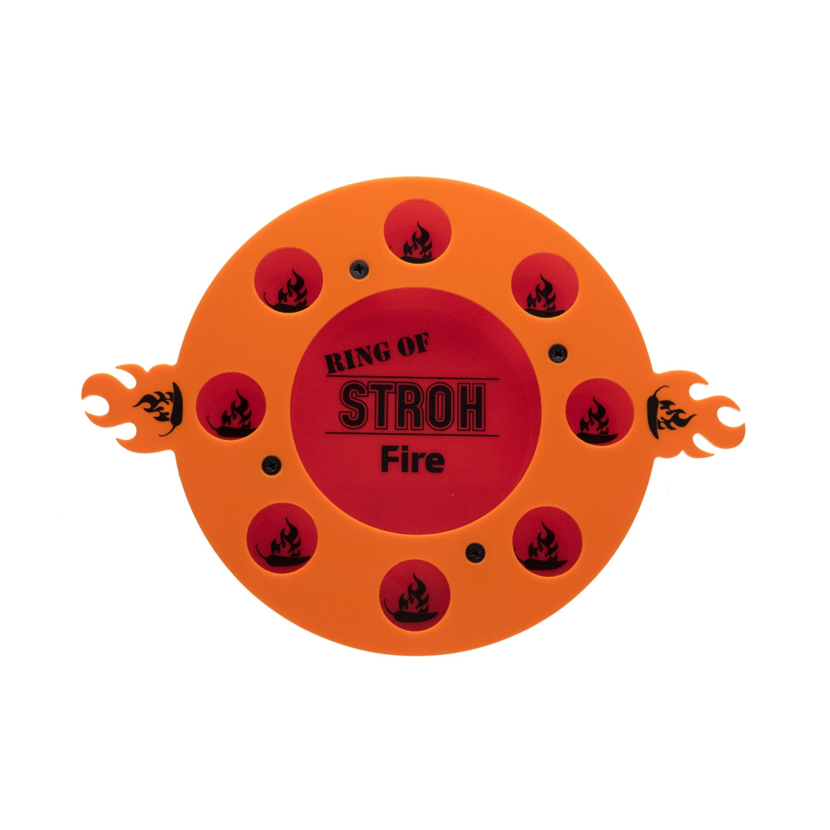 Straw Rum Tray Shot Glasses Serving Tray Fire Ring orange