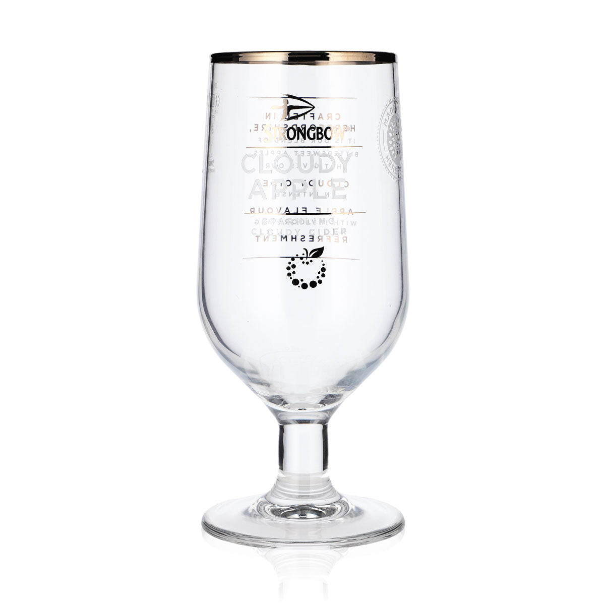 Strongbow Beer Glass Cider Glasses Beer Glasses Tulip 0.58l Gold Rim