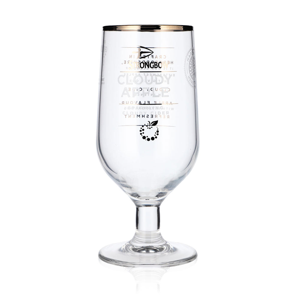 Strongbow Beer Glass Cider Glasses Beer Glasses Tulip 0.58l Gold Rim