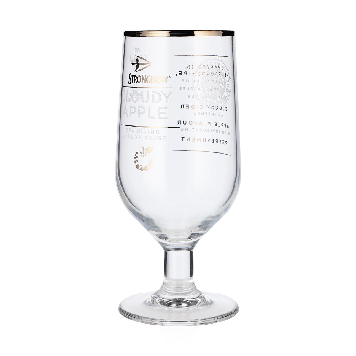 Strongbow Beer Glass Cider Glasses Beer Glasses Tulip 0.58l Gold Rim – View 5