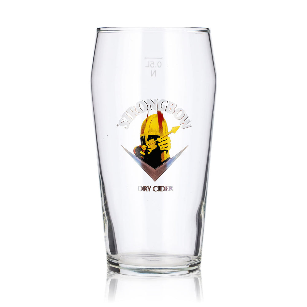 Strongbow Cider Glass, 0.5 L, Schützen Logo Beer Glass, Willibecher Beer Mug, Seidel
