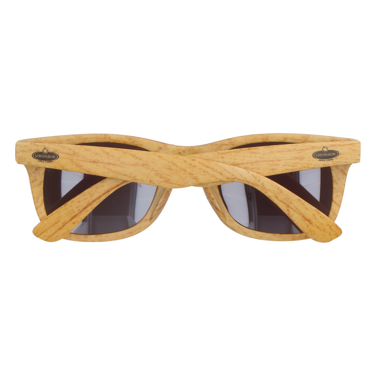 Strongbow Cider Sunglasses Party Glasses Wood Look Mirrored UV 400 – View 2
