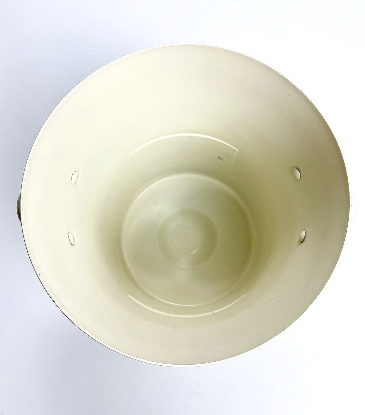 Taittinger Champagne Bottle Cooler Ice Cube Container Metal Bucket Thin White – View 3