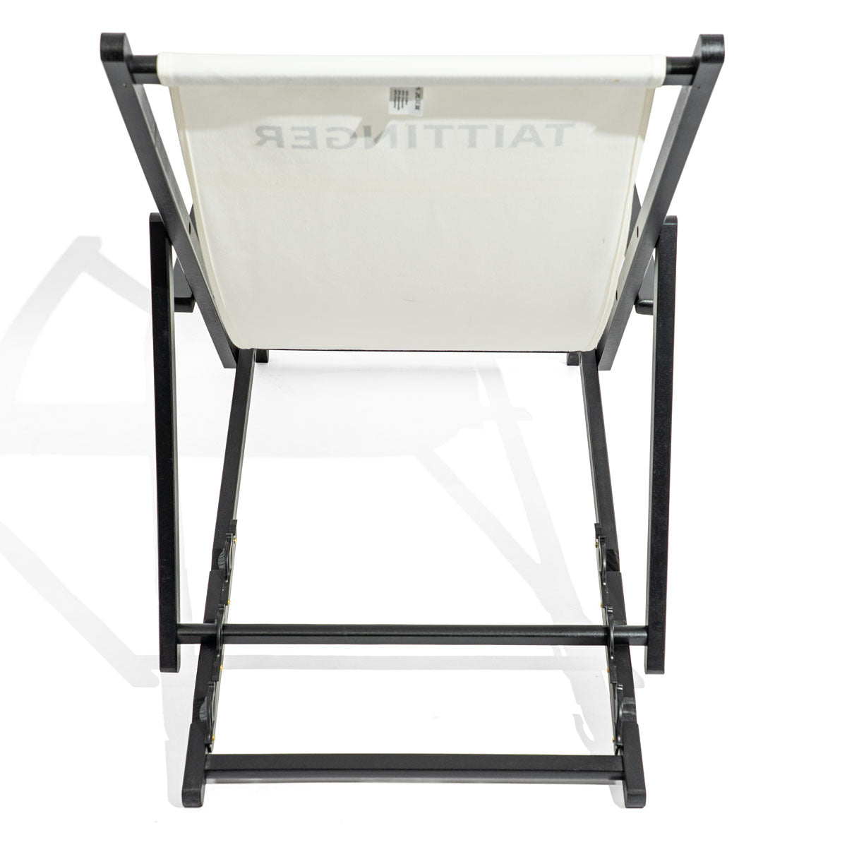 Taittinger Champagne Deck Chair Beach Chair Lounger Beech Wood White – View 5