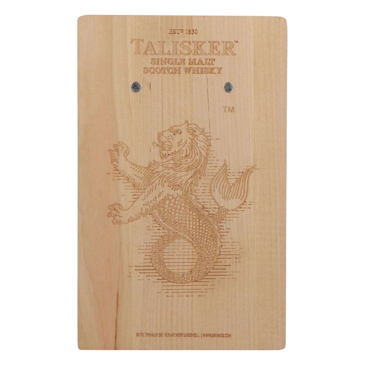 Talisker Whiskey Menu Holder Clipboard Menu Card Holder Wood – View 2