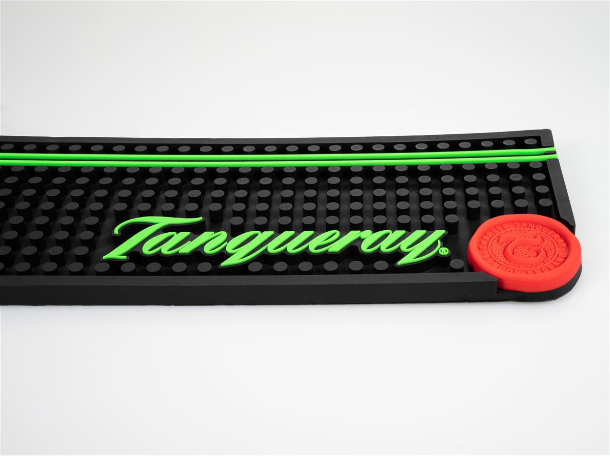 Tanqueray Gin Bar Mat Drip Mat Bar Accessories Green-Black Logo on the Outside – View 2