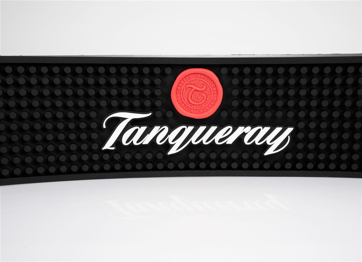 Tanqueray Gin Bar Mat New OVP Decorative Bar Black Drain Mat Glass Mats Rubber – View 3