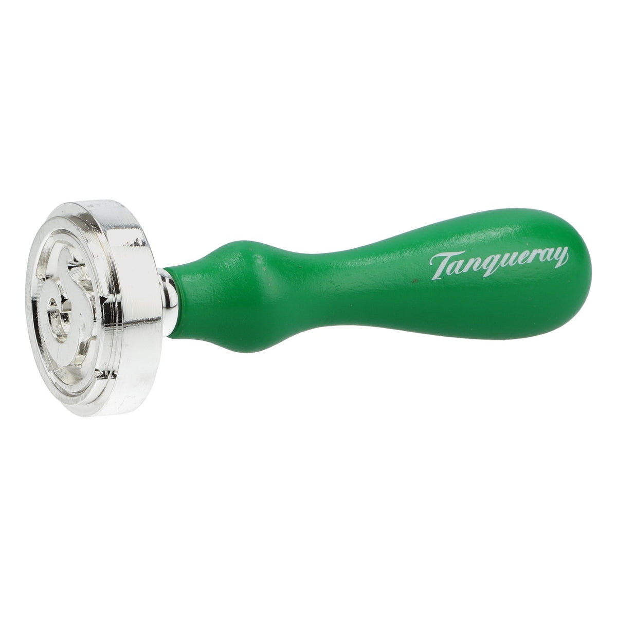 Tanqueray Gin stamp metal seal stamp with wooden handle green – View 2