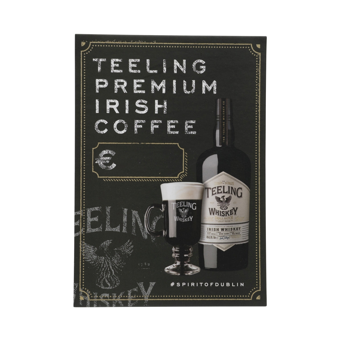 Teeling Whiskey Table Display A5 Irish Coffee Advertising Board Decoration Gastro Bar UK