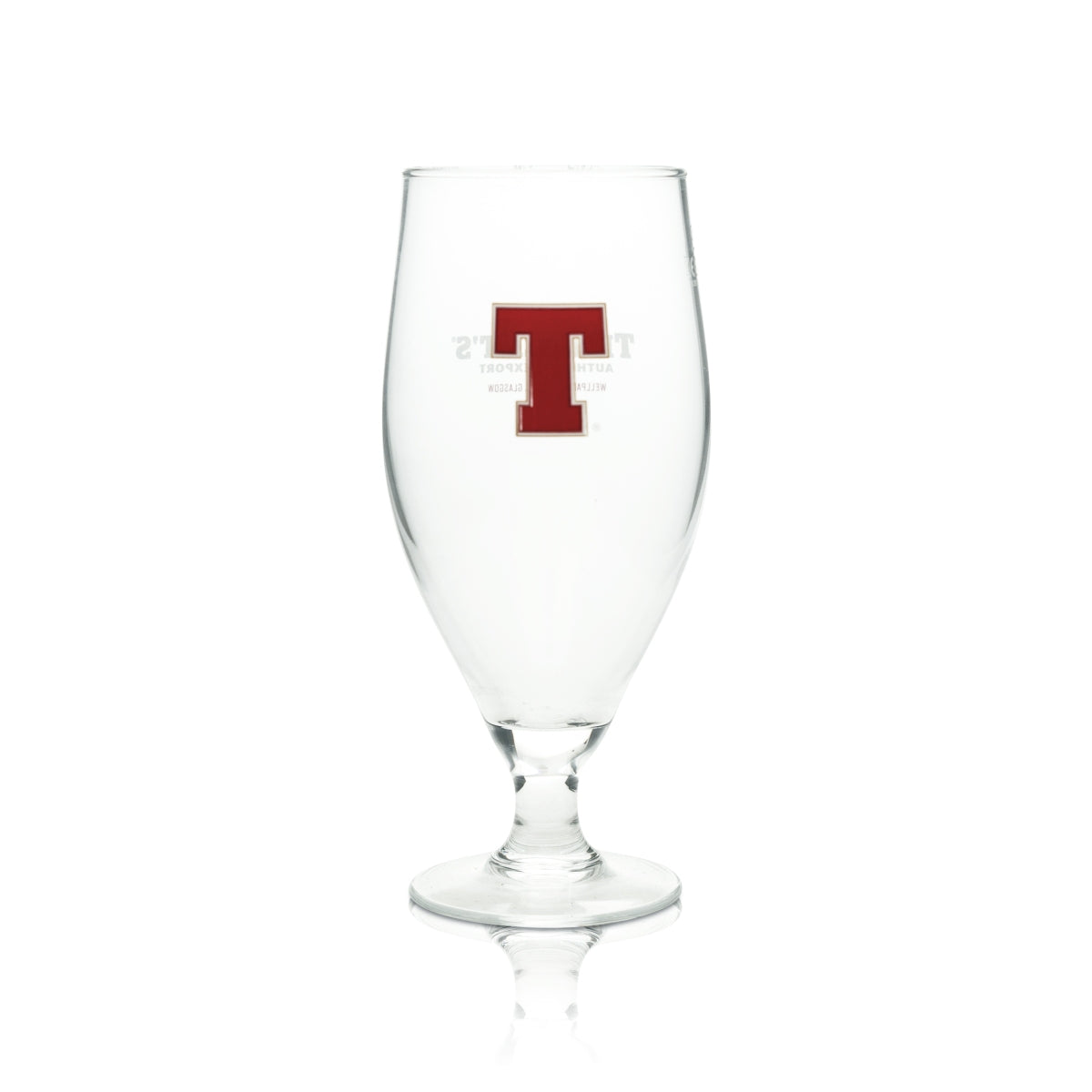 Tennent's Beer Glass 0.5l Trophy Authentic Export Glasgow Glasses Pint Beer Craft