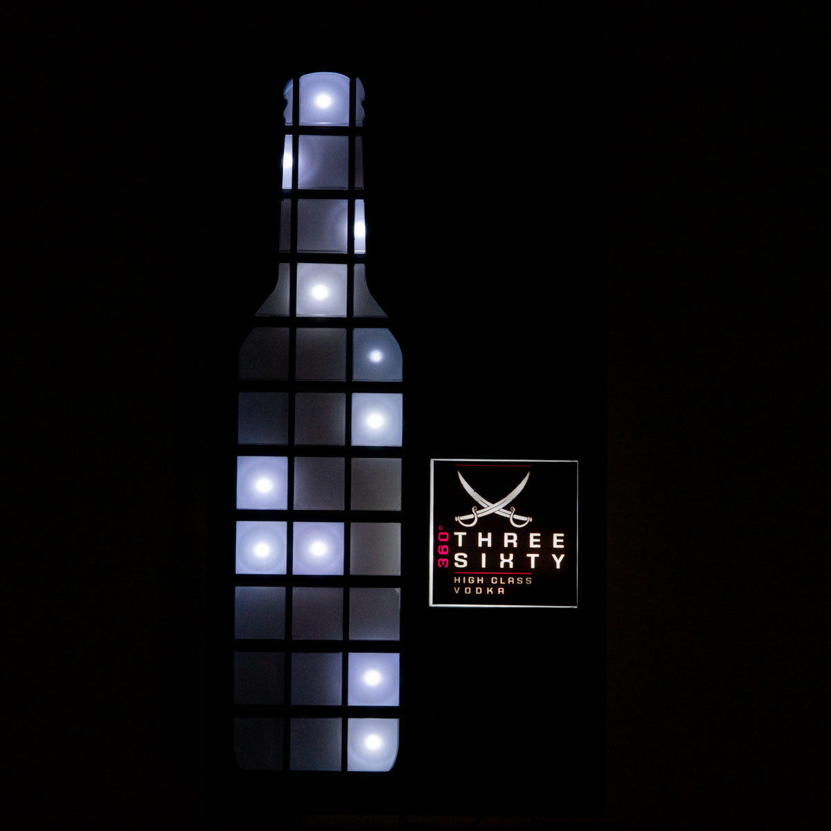 Three Sixty Neon Sign Luminated LED Wall Sign Bar Decoration Merch B-WARE – View 4