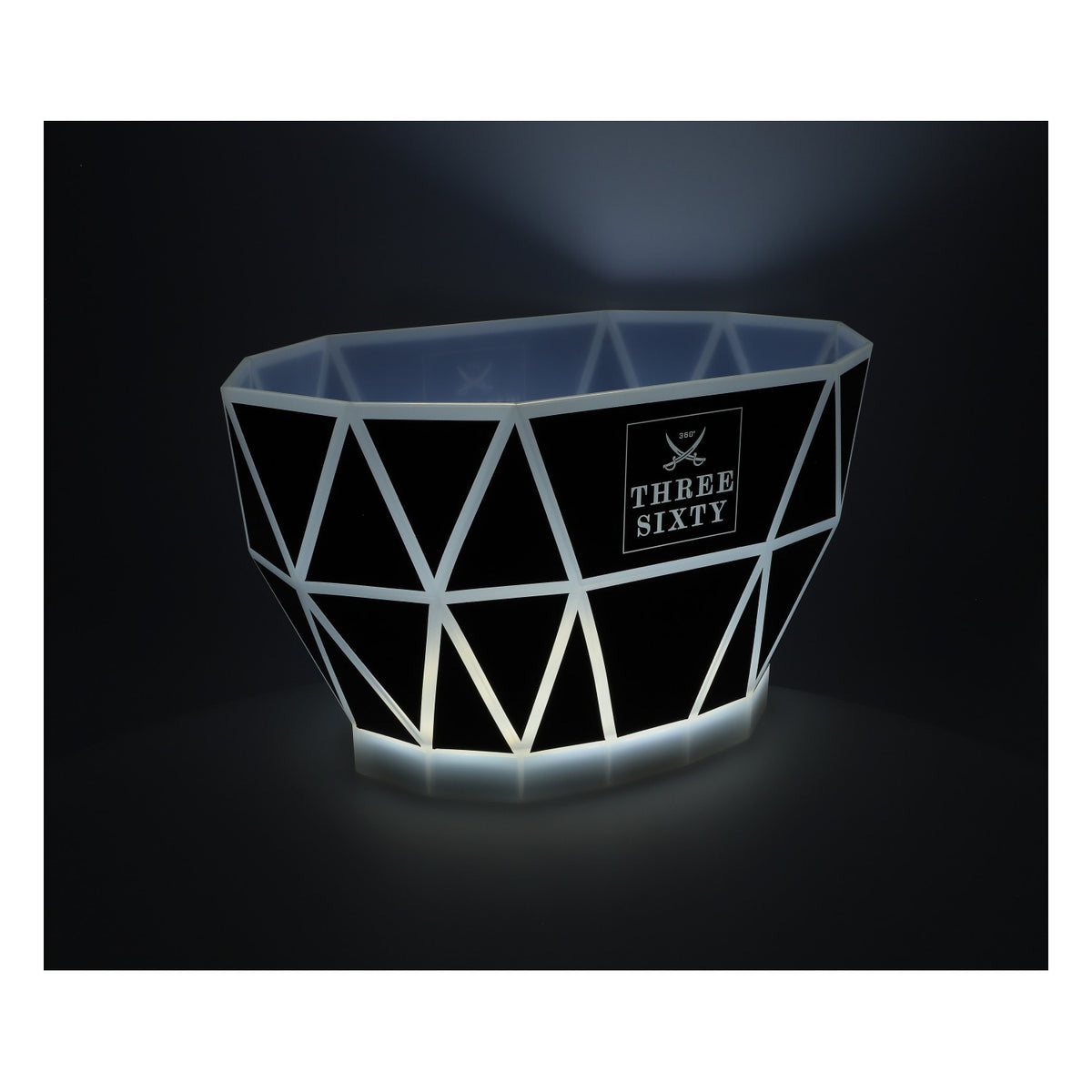 Three Sixty Vodka LED Cooler Ice Cube Container Bottle Cooler Battery Base – View 5