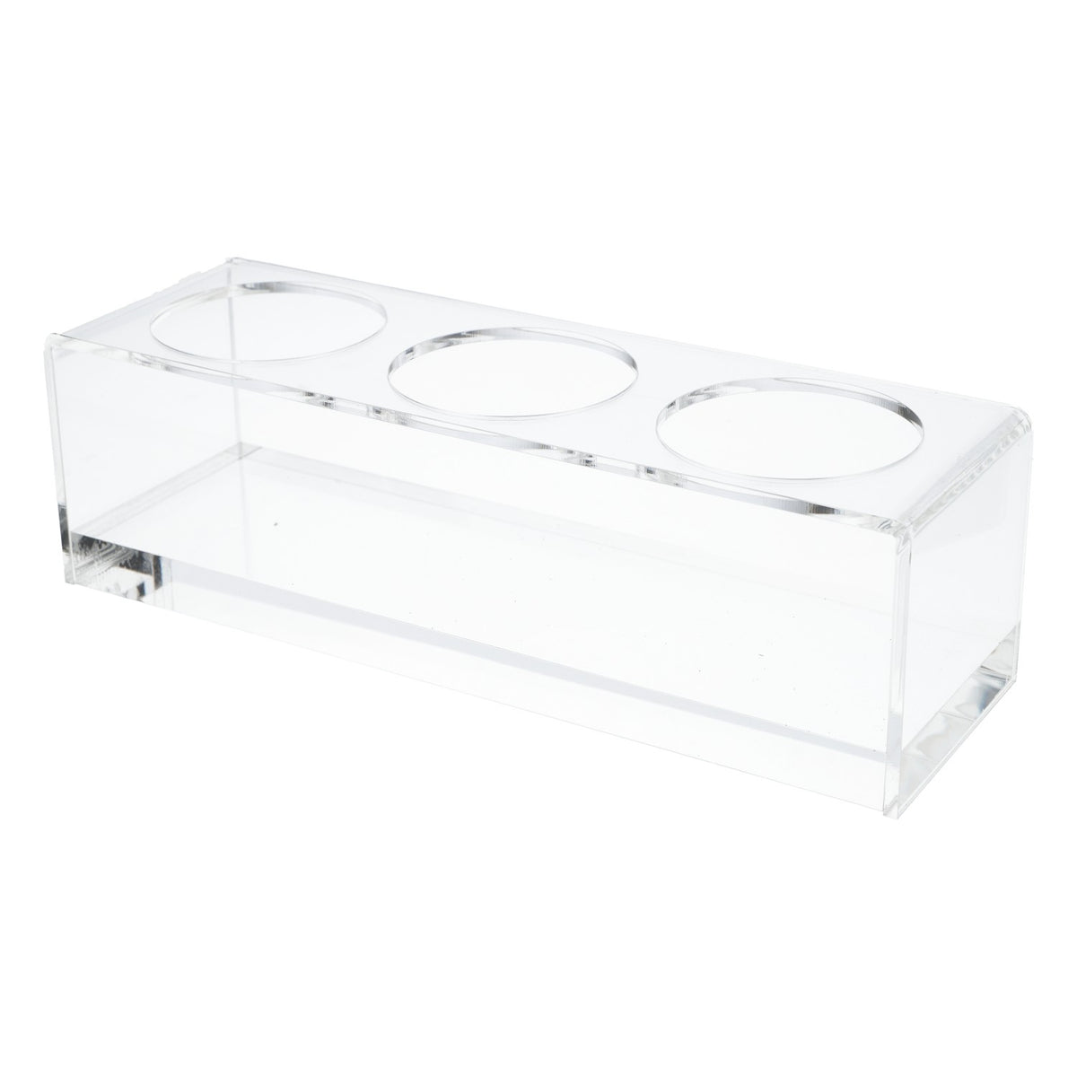 Table display bottle holder for 3 bottles of vinegar, oil, salt, and pepper, acrylic – View 4