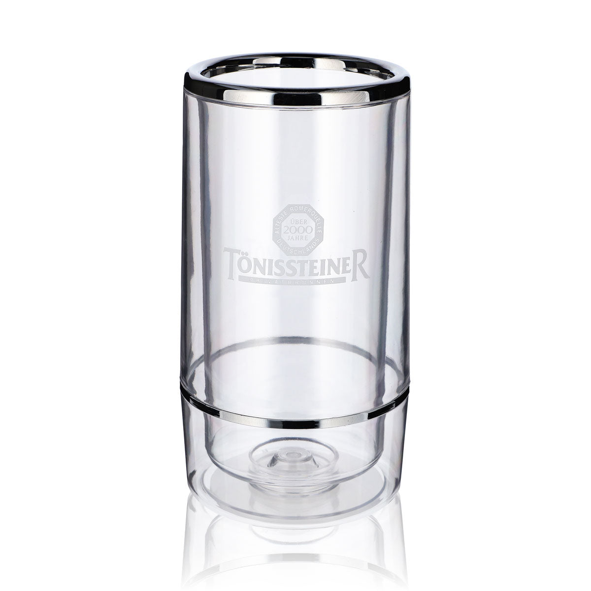 Tönissteiner Water Cooler Bottle Cooler Ice Cube Tray Double-Walled Transparent Large