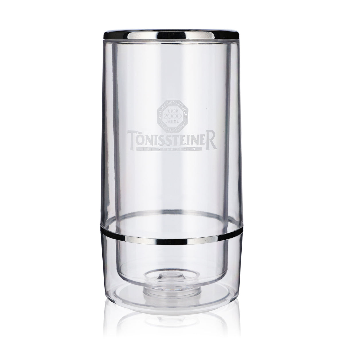 Tönissteiner Water Cooler Bottle Cooler Ice Cube Tray Double-Walled Transparent Large – View 2