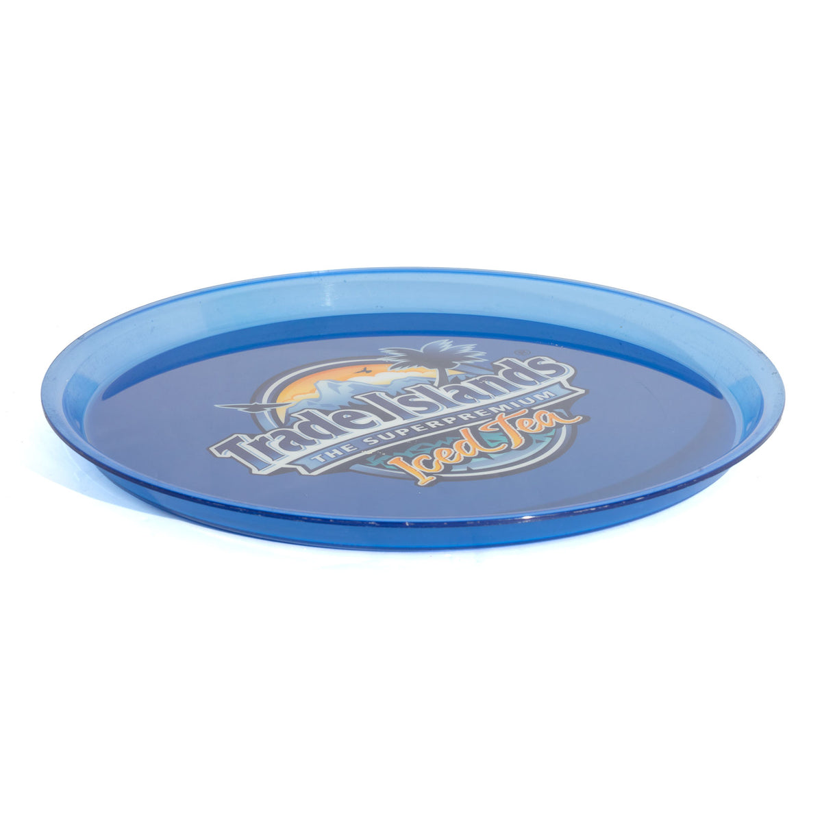 Trade Islands Iced Tea Tray Serving Tray Waiter's Tray Round Tray Blue 37cm Diameter – View 3