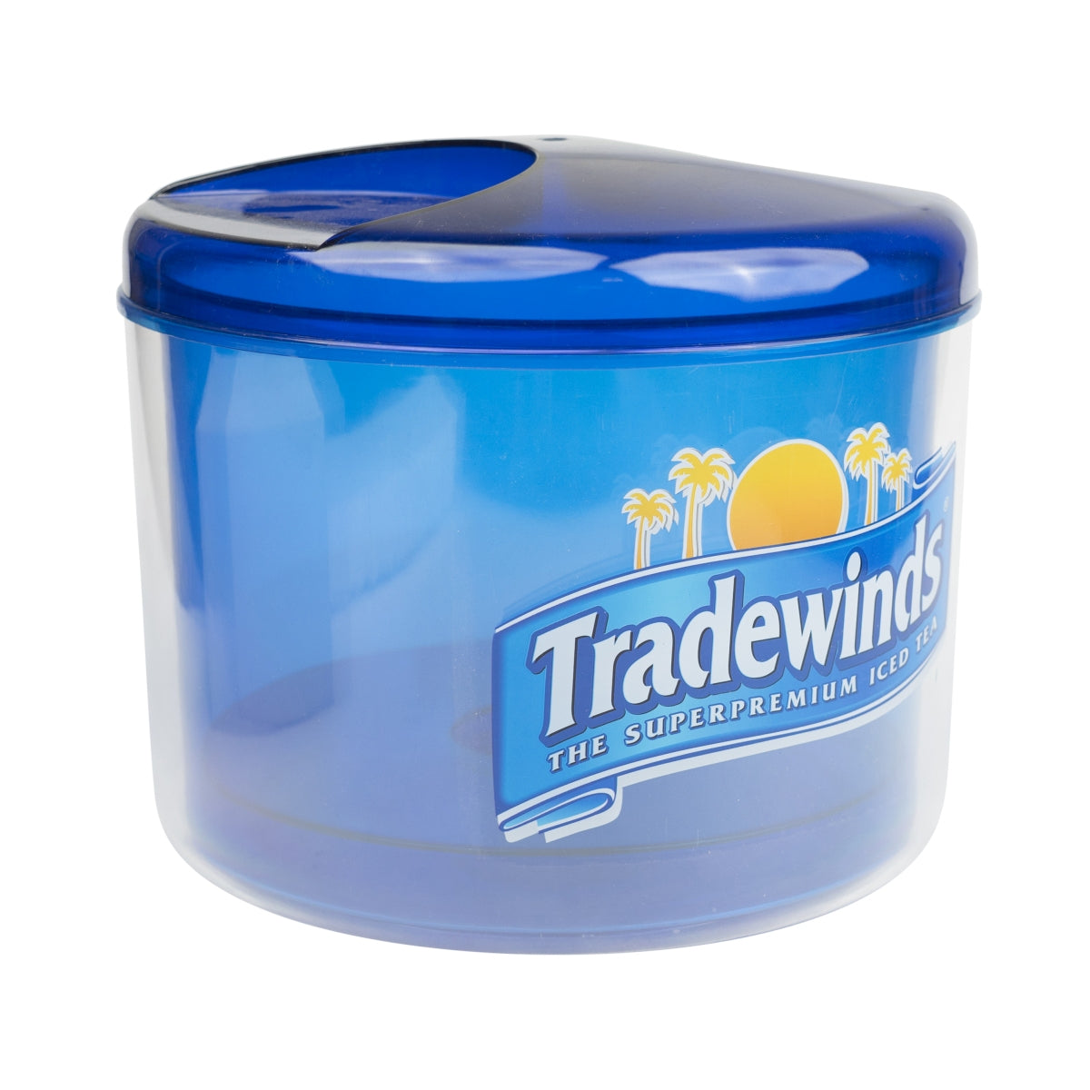Tradewinds Iced Tea Ice Box Round 29cm Cooler Ice Cube Container Bottles Blue Bar – View 2