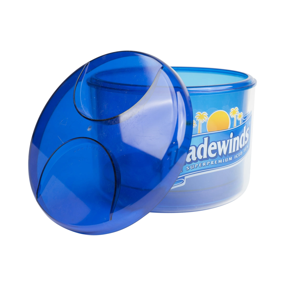 Tradewinds Iced Tea Ice Box Round 29cm Cooler Ice Cube Container Bottles Blue Bar – View 4