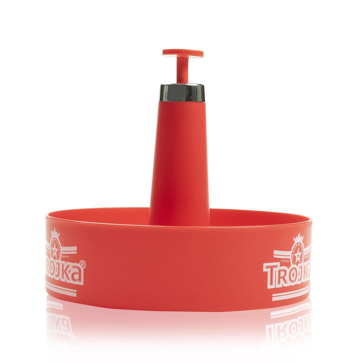 Trojka Vodka Tray Shot Glasses Carousel Red Round with Holder – View 2