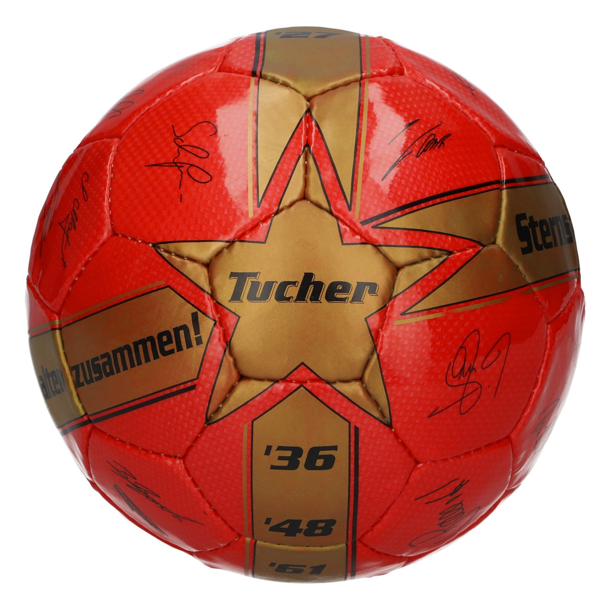 Tucher 1. FCN Soccer "True Friends" Player Autographs, Red, Collectible Item
