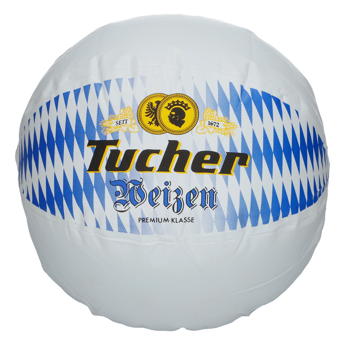 Tucher Beer Inflatable Water Ball, Ø 30 cm, White Beach Ball, Fan Merchandise