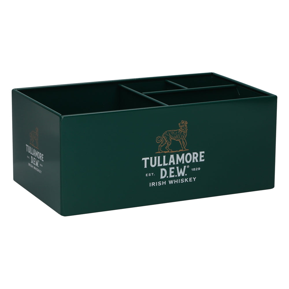 Tullamore Dew Whiskey Barcaddy 25.5 x 15 x 10.5 cm, new, metal, green