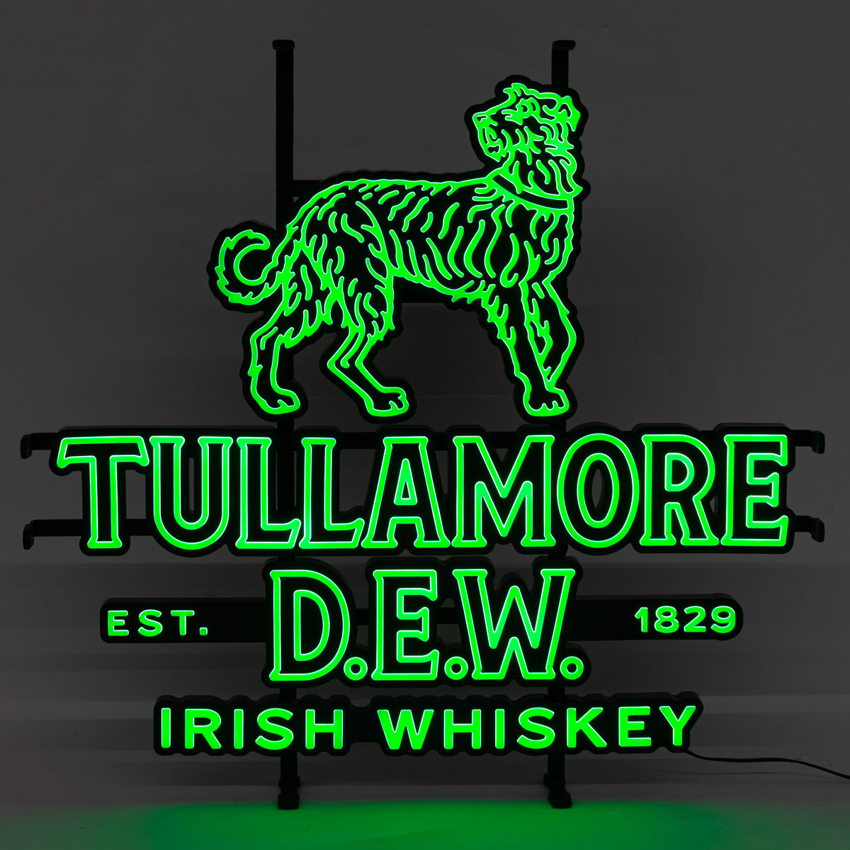 Tullamore Dew Whiskey LED illuminated sign incl. power supply