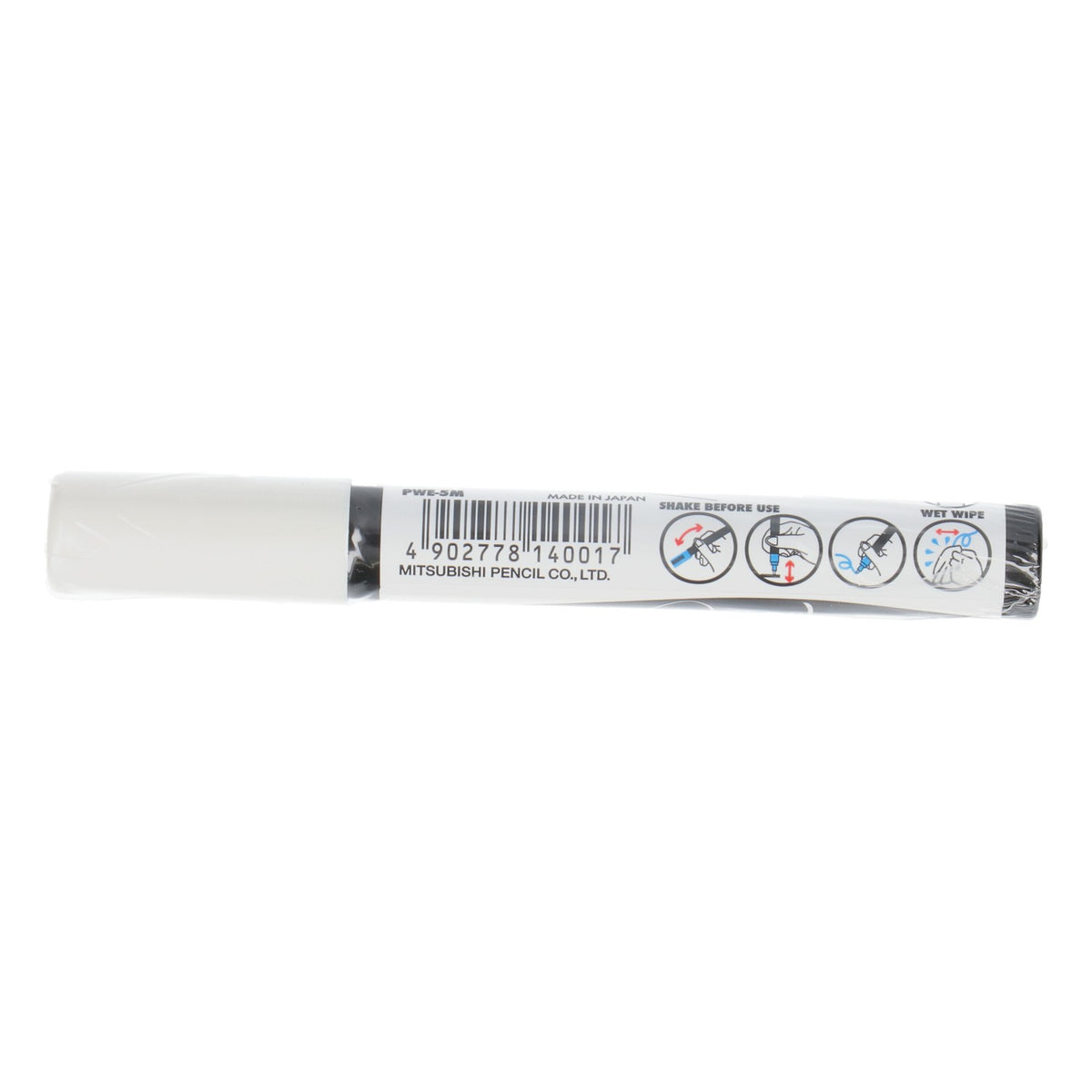 uni Chalk Pencil White ChalkGlass Marker Medium Bullet Tip PWE-5M Blackboard – View 2